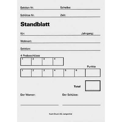 Standblätter für manuelle Scheiben