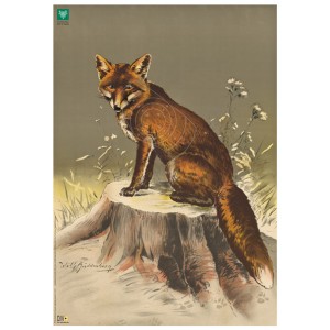 Scheibe DJV 3, Fuchs sitzend