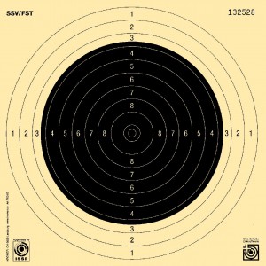 Gewehrscheibe 50 m, 10er SSV
