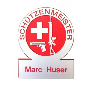 Gravur auf Plakette "Schützenmeister"