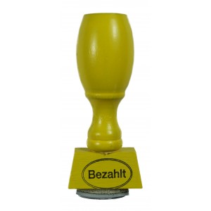 Gummistempel "Bezahlt"