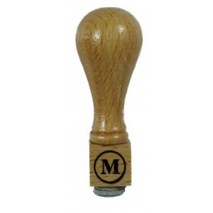 Gummistempel "M" mit Kreis