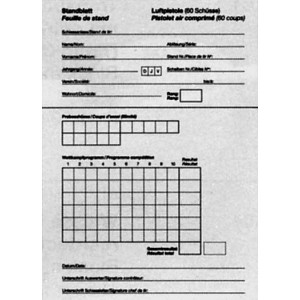 Standblattgarnituren, Luftpistole 60 Schuss