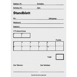 Standblattgarnituren