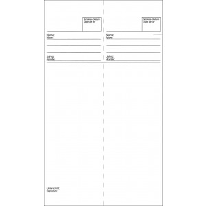 Standblatt Thermo, 110 x 190 mm, 20 Schuss