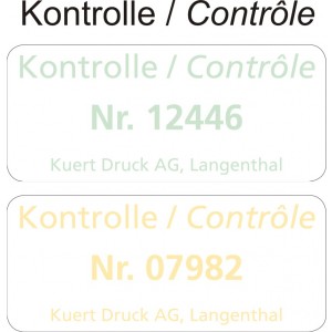 Kontrollkleber für Thermodrucker