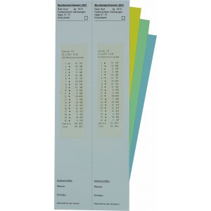 Standblattkarten neutral zum Aufkleben der Thermostreifen selbstklebend