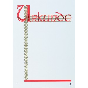 Urkunde 21 x 30 cm