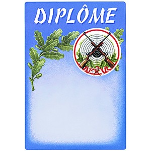 Urkunde 21 x 30 cm, französisch