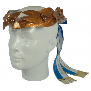 Kopfkranz in Lorbeer, ganz bronze