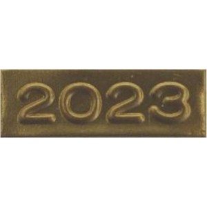 Jahreszahl-Bandaufsatz vergoldet