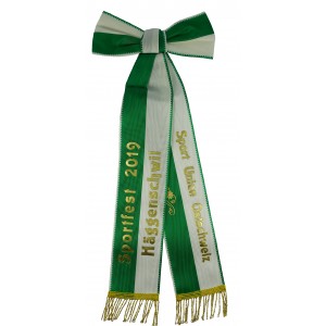 Schleife zu Sektionskranz mit Prägung (zusätzliche separate Schleifen)