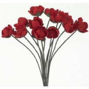 Rosen klein rot, Ø 12 mm