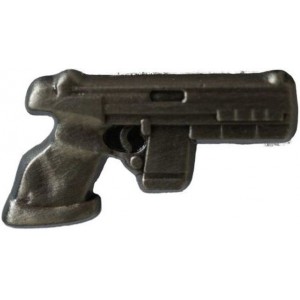 Bandaufsatz-Pistole versilbert