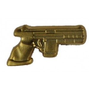 Bandaufsatz-Pistole vergoldet