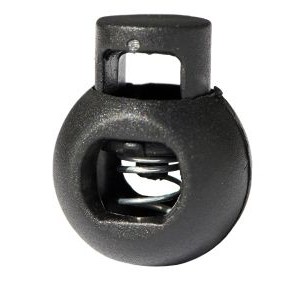 Kordelstopper rund schwarz