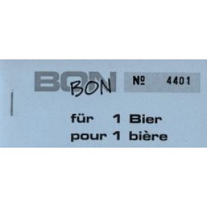 Block Verpflegungsbon --br-- "1 Bier"