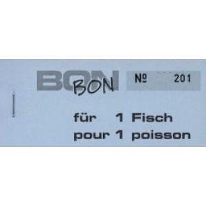 Block Verpflegungsbon --br-- "1 Fisch"