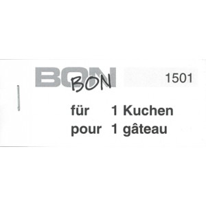 Block Verpflegungsbon --br-- "1 Kuchen"