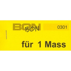 Block Verpflegungsbon --br-- "1 Mass"