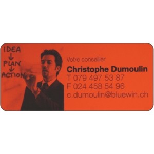 Papierkleber Standard, Format C, 45 x 20 mm, Druck 1-farbig schwarz