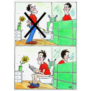 Kunststoffkleber "Toilette"