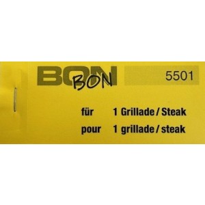 Block Verpflegungsbon --br-- "1 Grillade/ Steak"